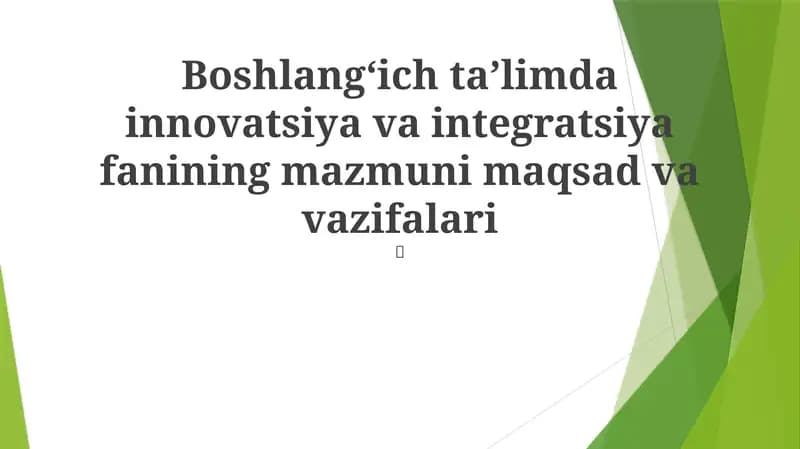 Pedagogik Yangiliklar