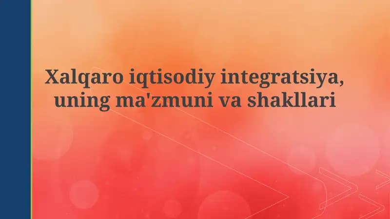 Xalqaro iqtisodiy integratsiya