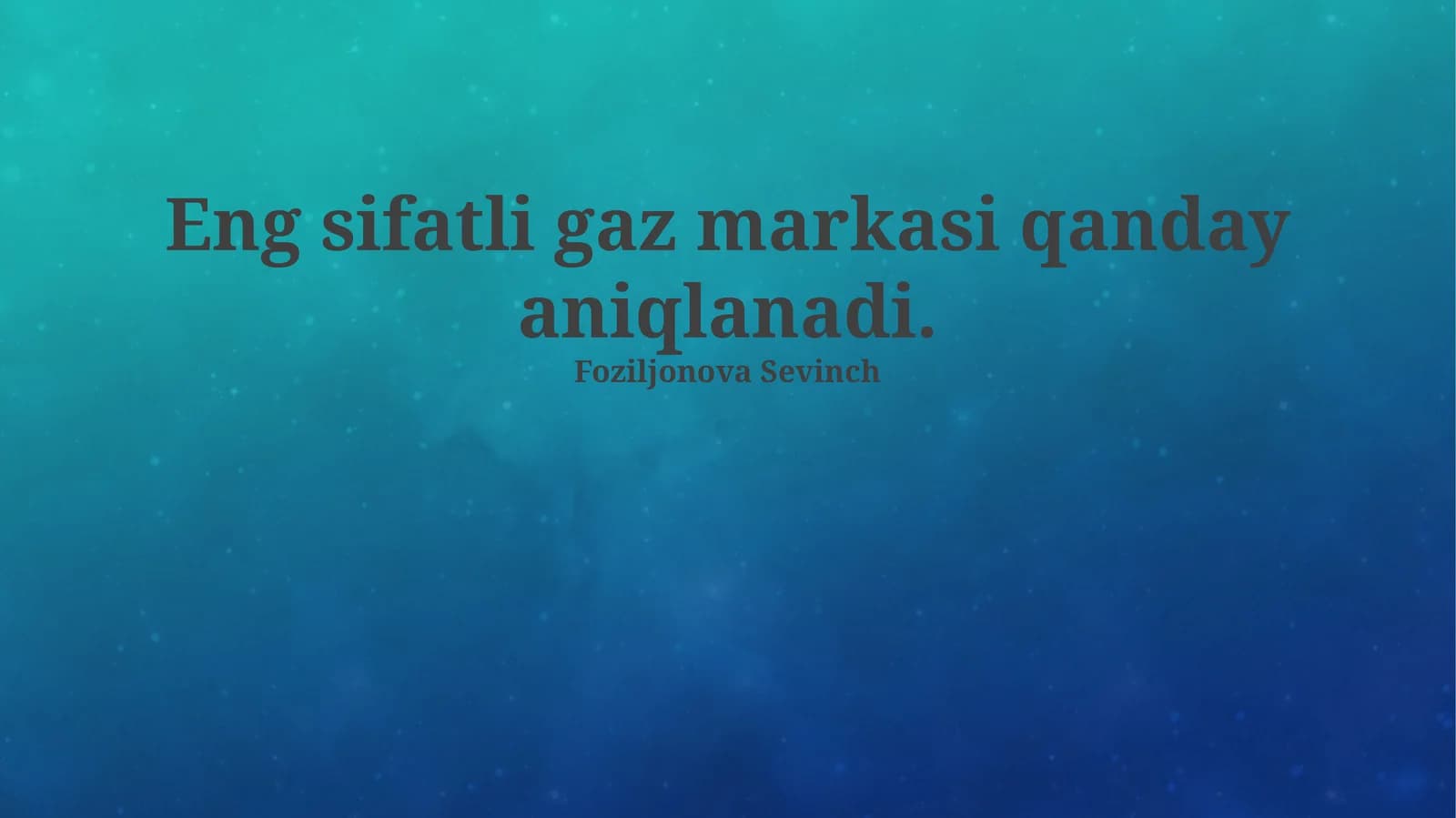 Sifat standartlari va formulalash