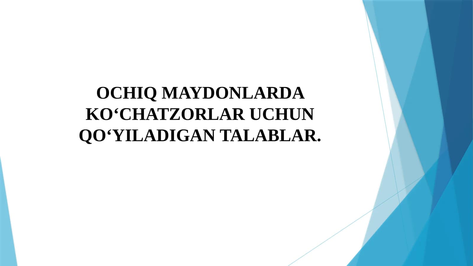 Ko'chatxonalarni yangilash