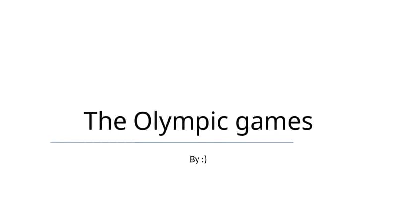 Olimpiada tarixi