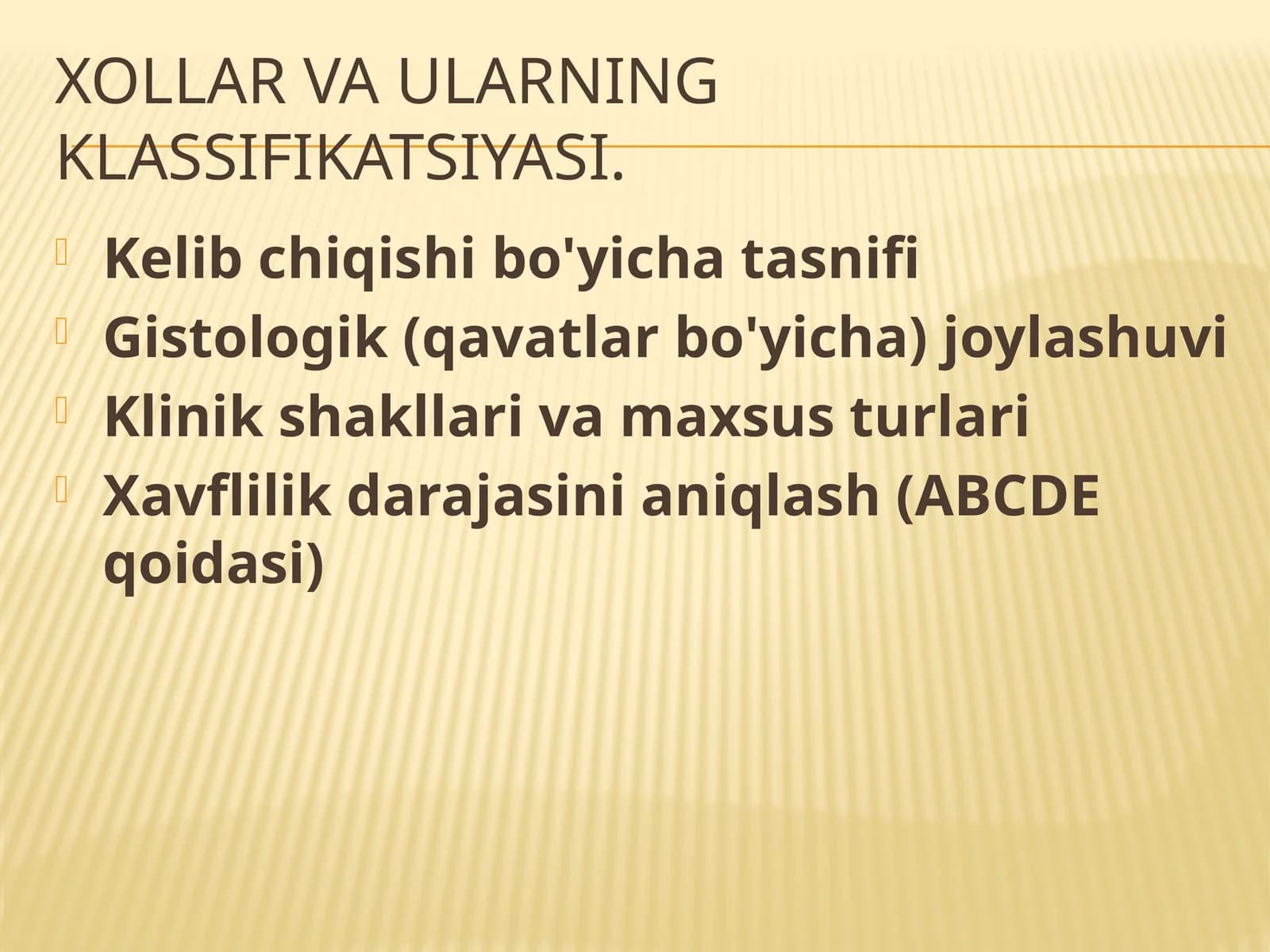 Xollar vaularning klassifikatsiyasi