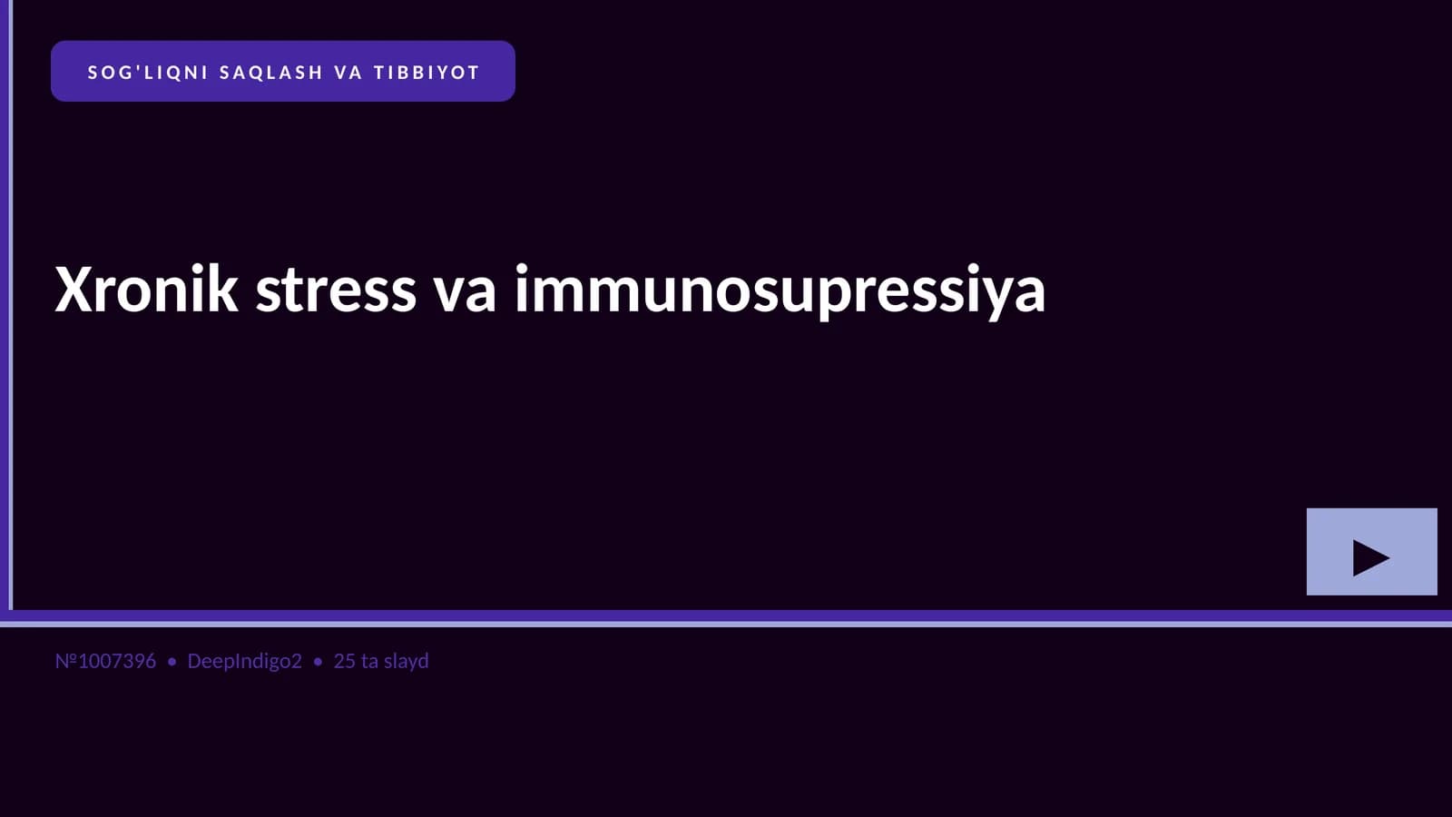 Xronik stress va immunosupressiya