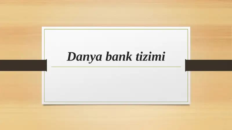 Danya bank tizimi