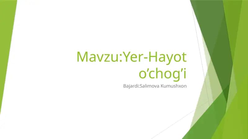 Yer-Hayot o’chog’i