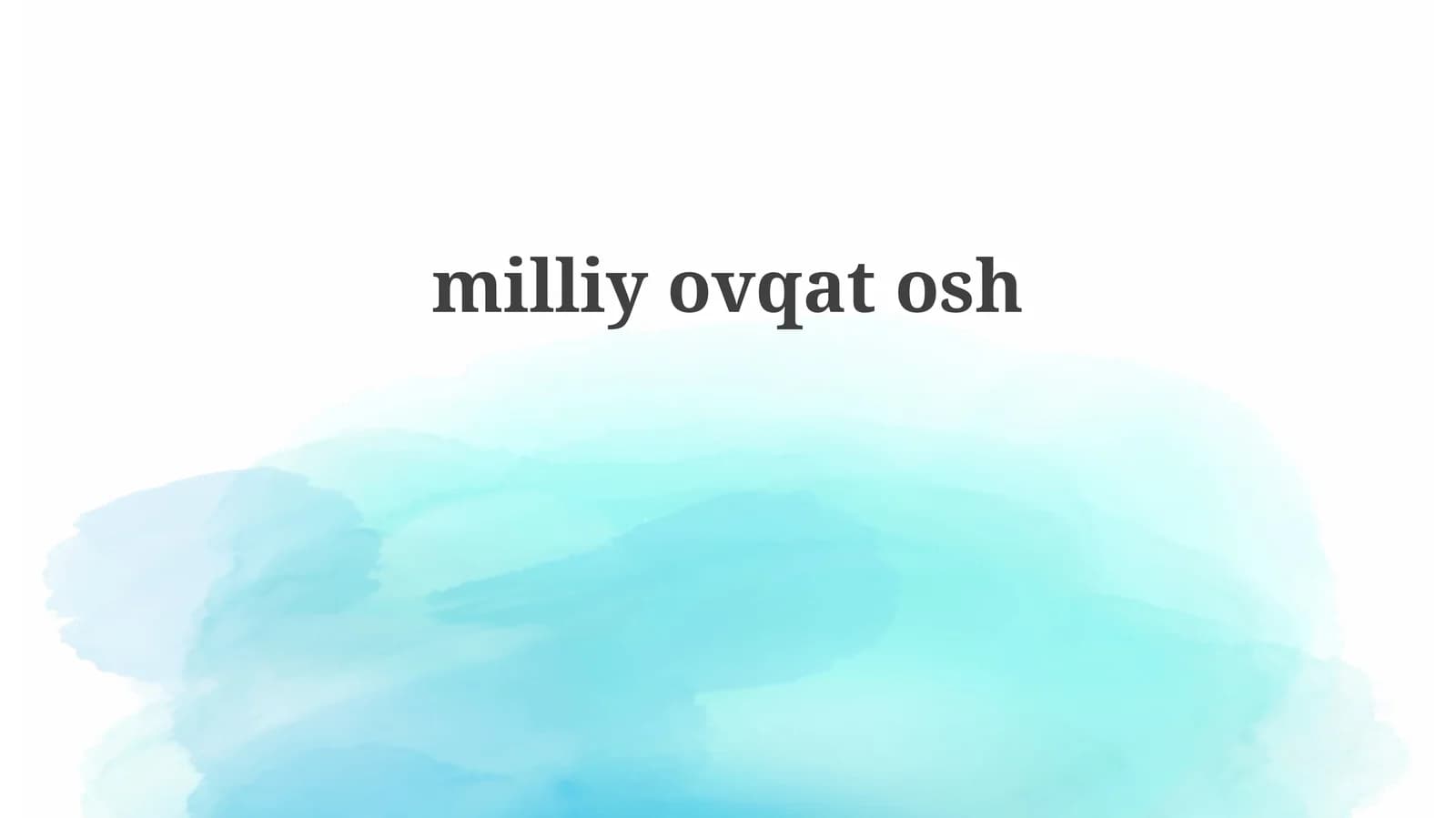 milliyovqatosh