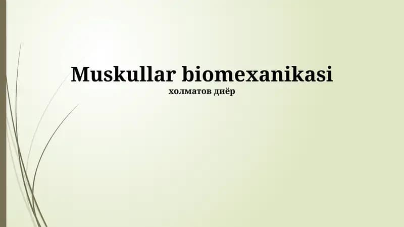 Mushak Biomekanikasi