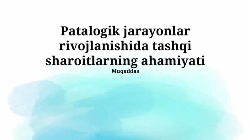 Genetik moyillik va tashqi omillar o'zaro ta'siri