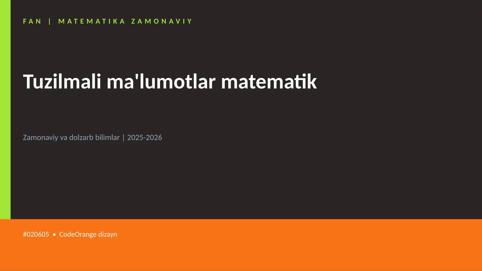 Tuzilmali ma'lumotlar matematik