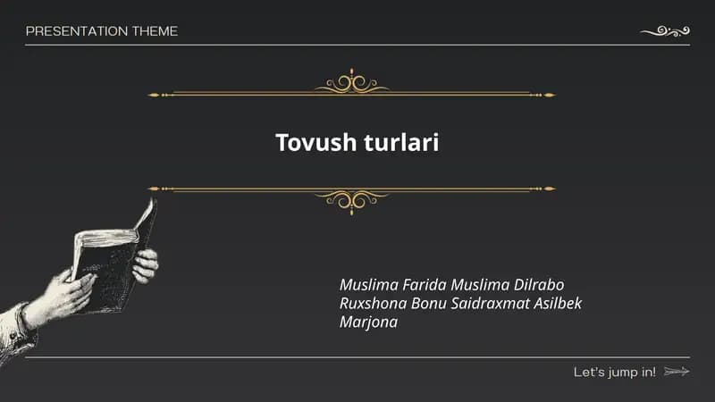 Tovush turlari