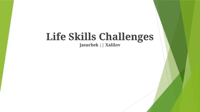 Life Skills Challenges