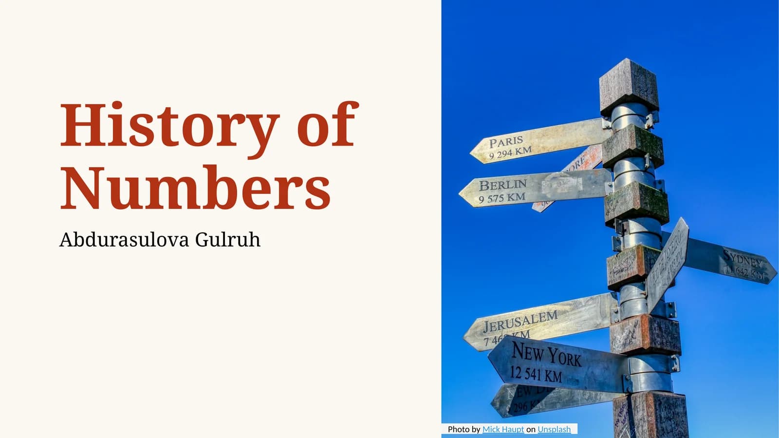 History of Numbers