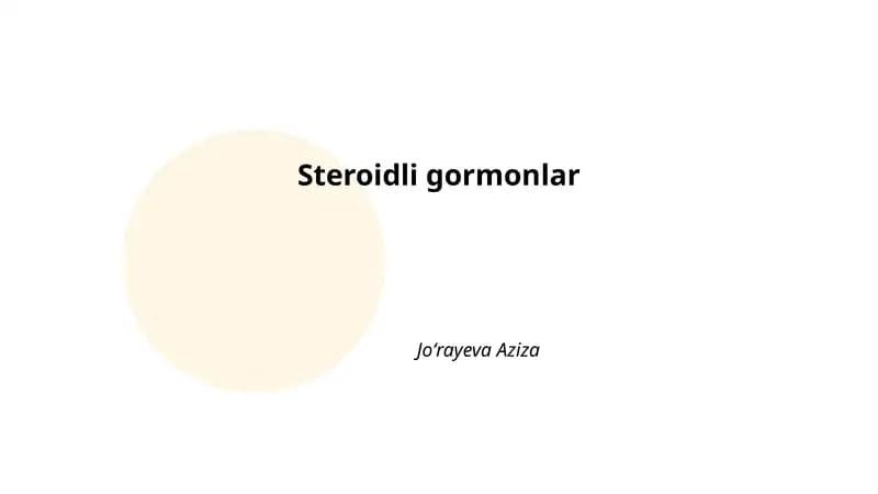 Steroidli gormonlar