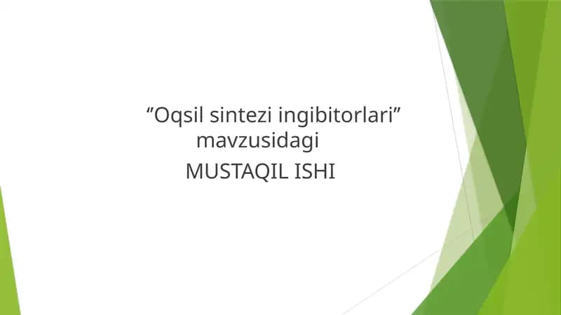 Oqsil sintezi ingibitorlari