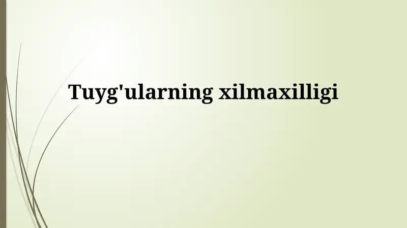Hissiyotlar spektrining kengligi