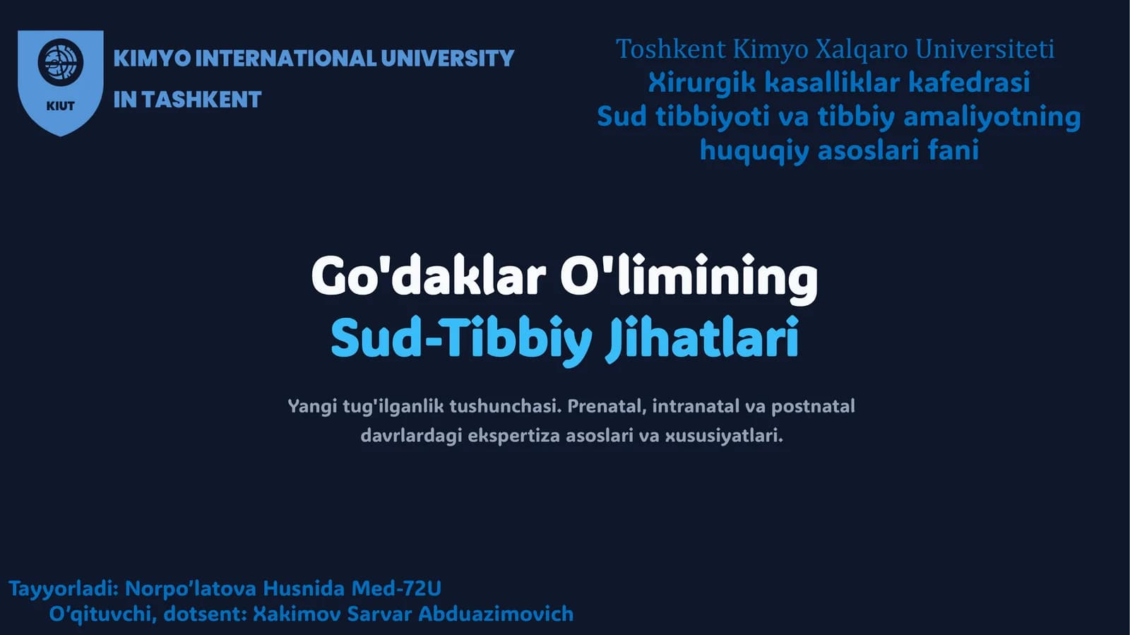 Sud-Tibbiy Jihatlari