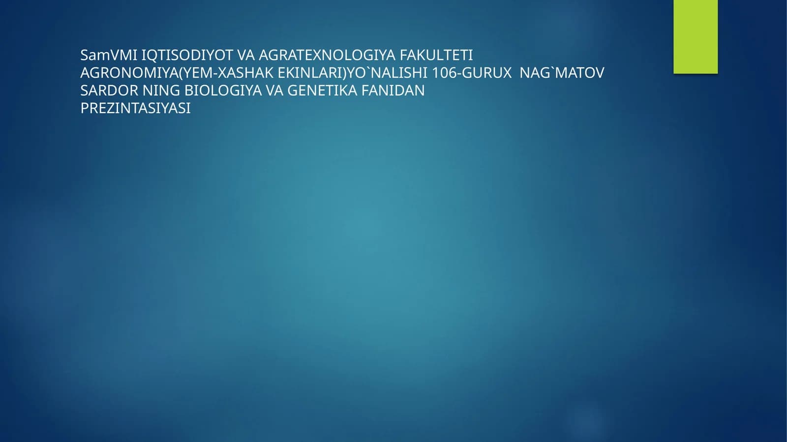 Sitoplazmatik irsiylanishning seleksiyada ishlatilishi