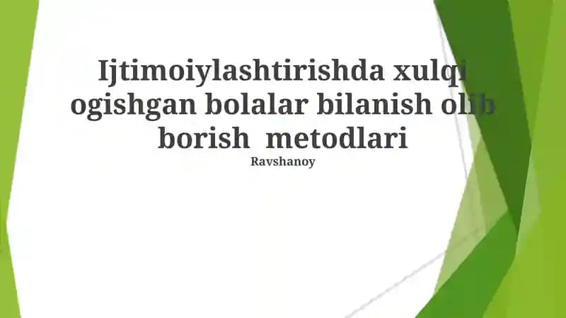 Bolaning xulq-atvori