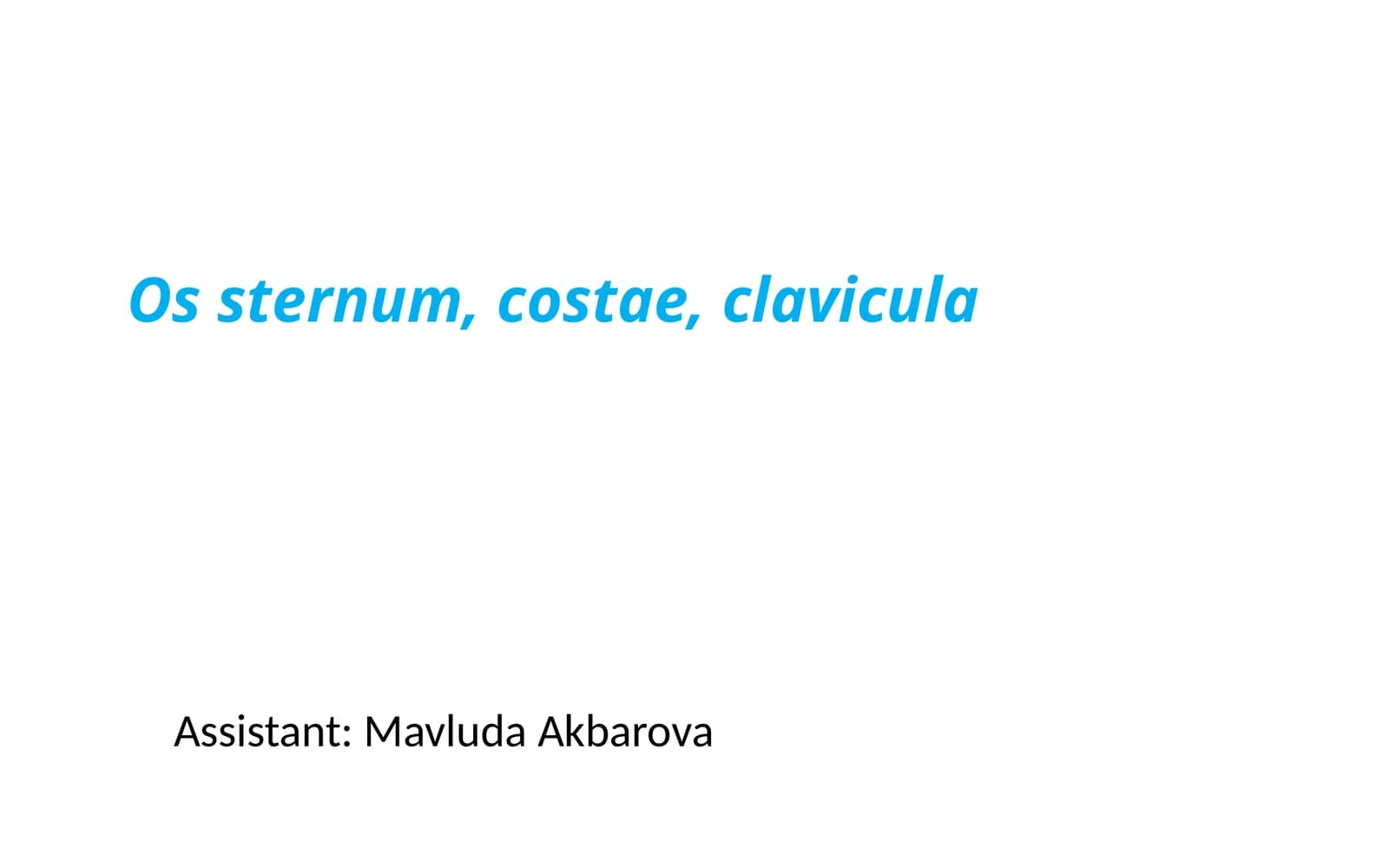 Ossternum, costae, clavicula