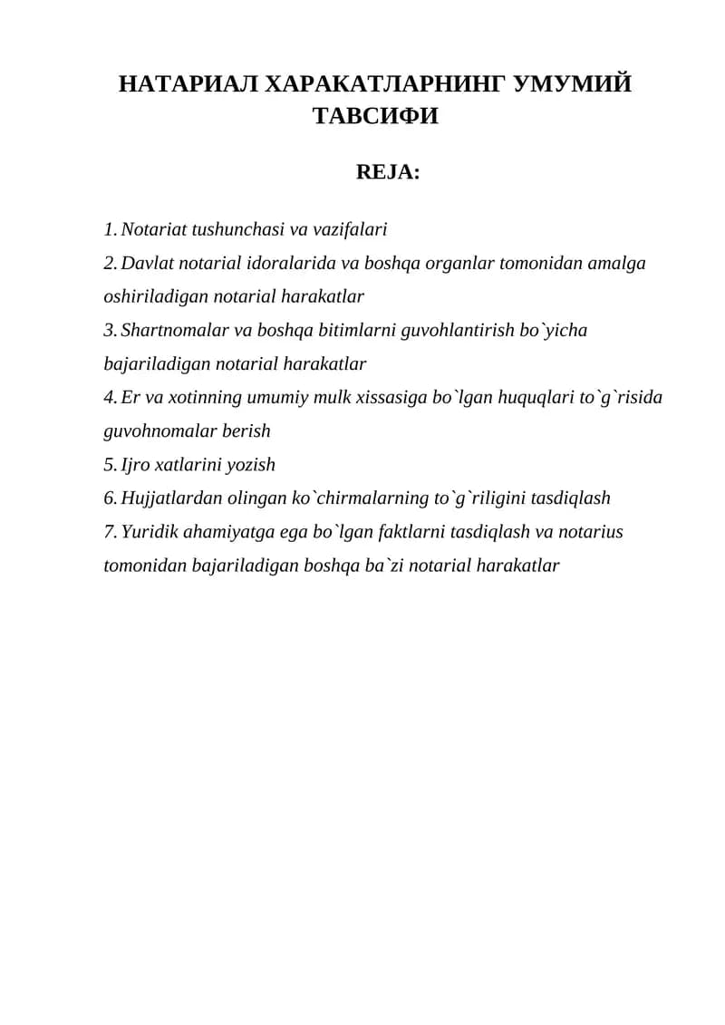 Notariat Harakatlari