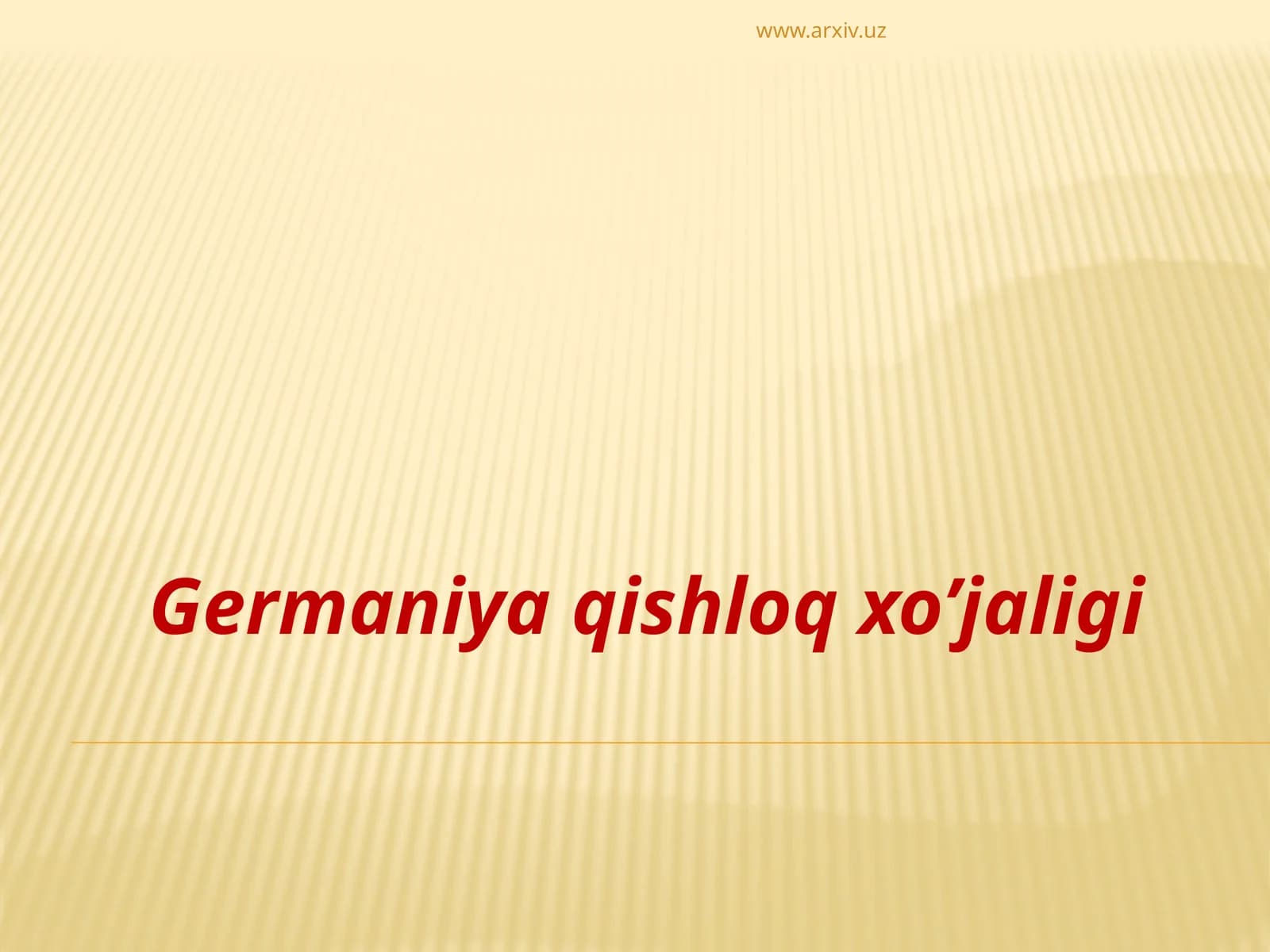 Germaniya qishloq xo’jaligi