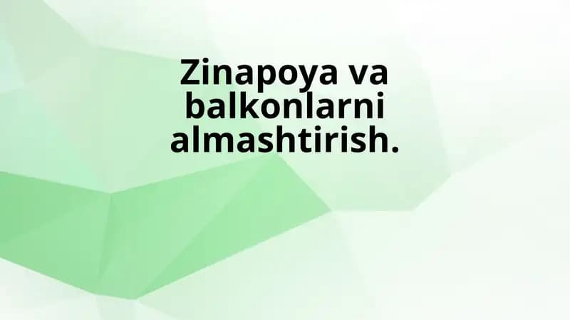 Zinapoya va balkonlarning funksional ahamiyati va foydalari