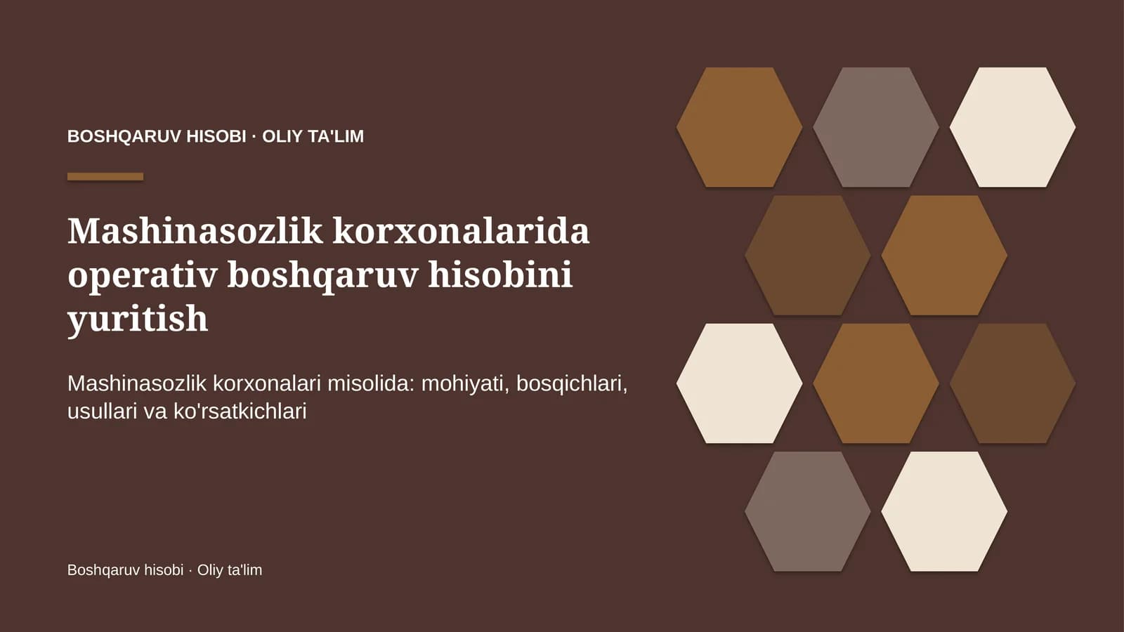 mashinasozlik korxonalarida operativ boshqaruv hisobini yuritish 5508
