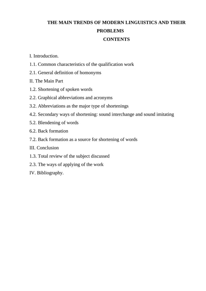 Type of shortening and their function in Modern English