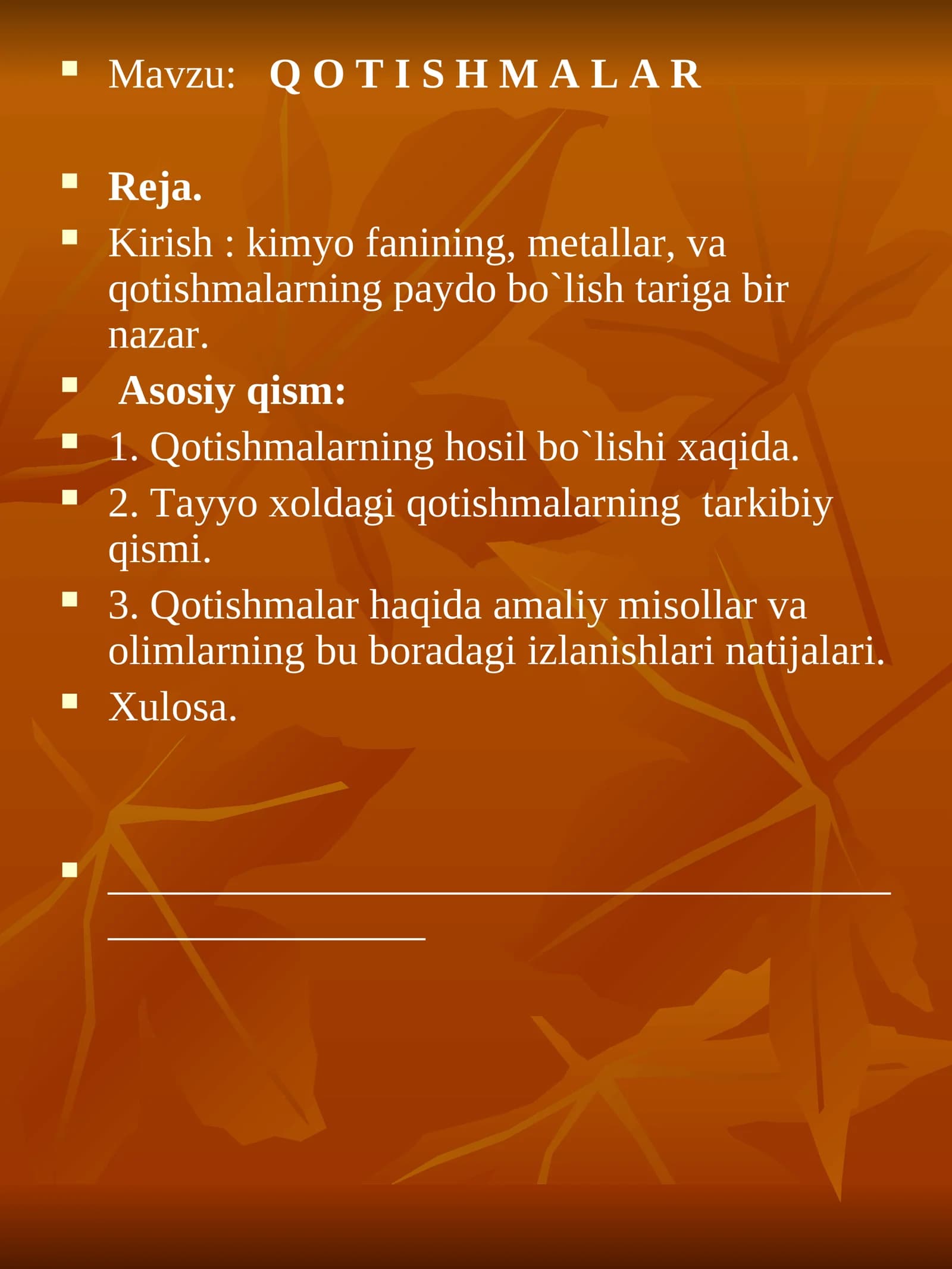 QOTISHMALAR
