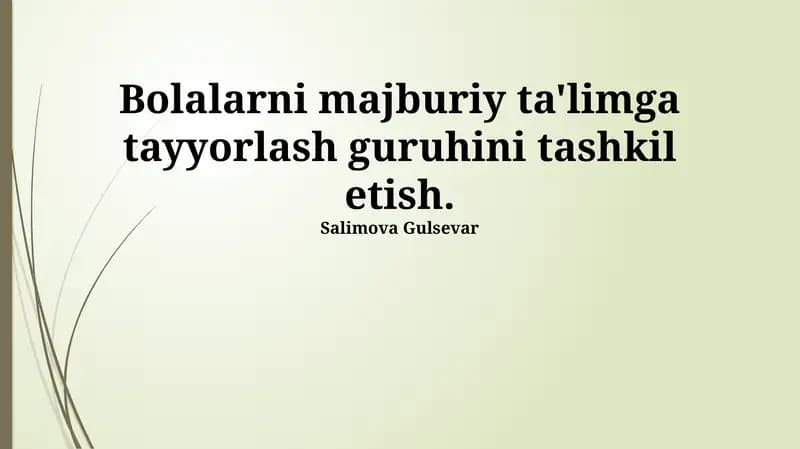 Guruh Faoliyati Oshirish