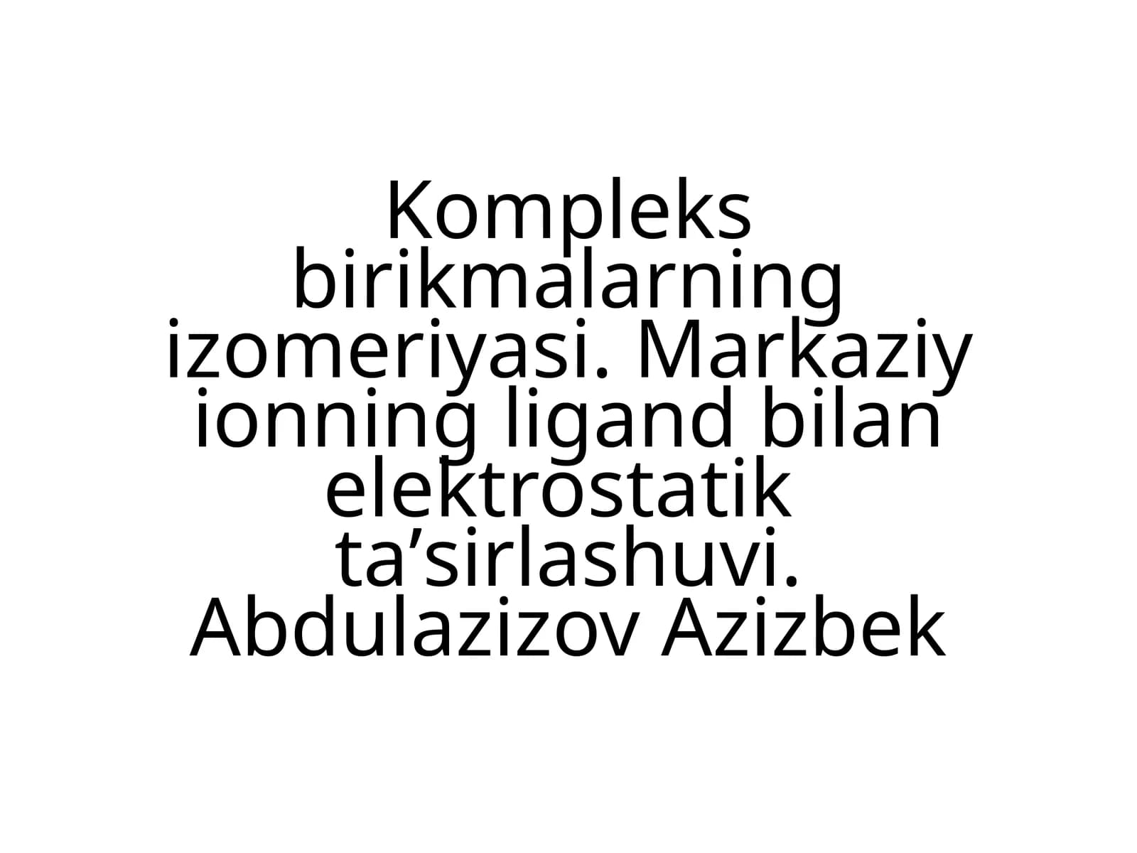Kompleks birikmalar izomeriyasi