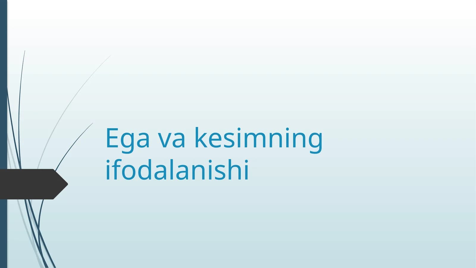 Ega va kesimning ifodalanishi