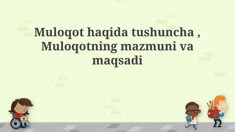 Muloqot haqida tushuncha