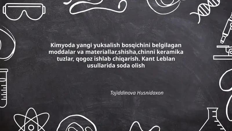 Kimyoda yangi yuksalish bosqichi