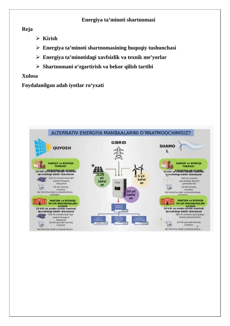 Energiya ta’minoti shartnomasi