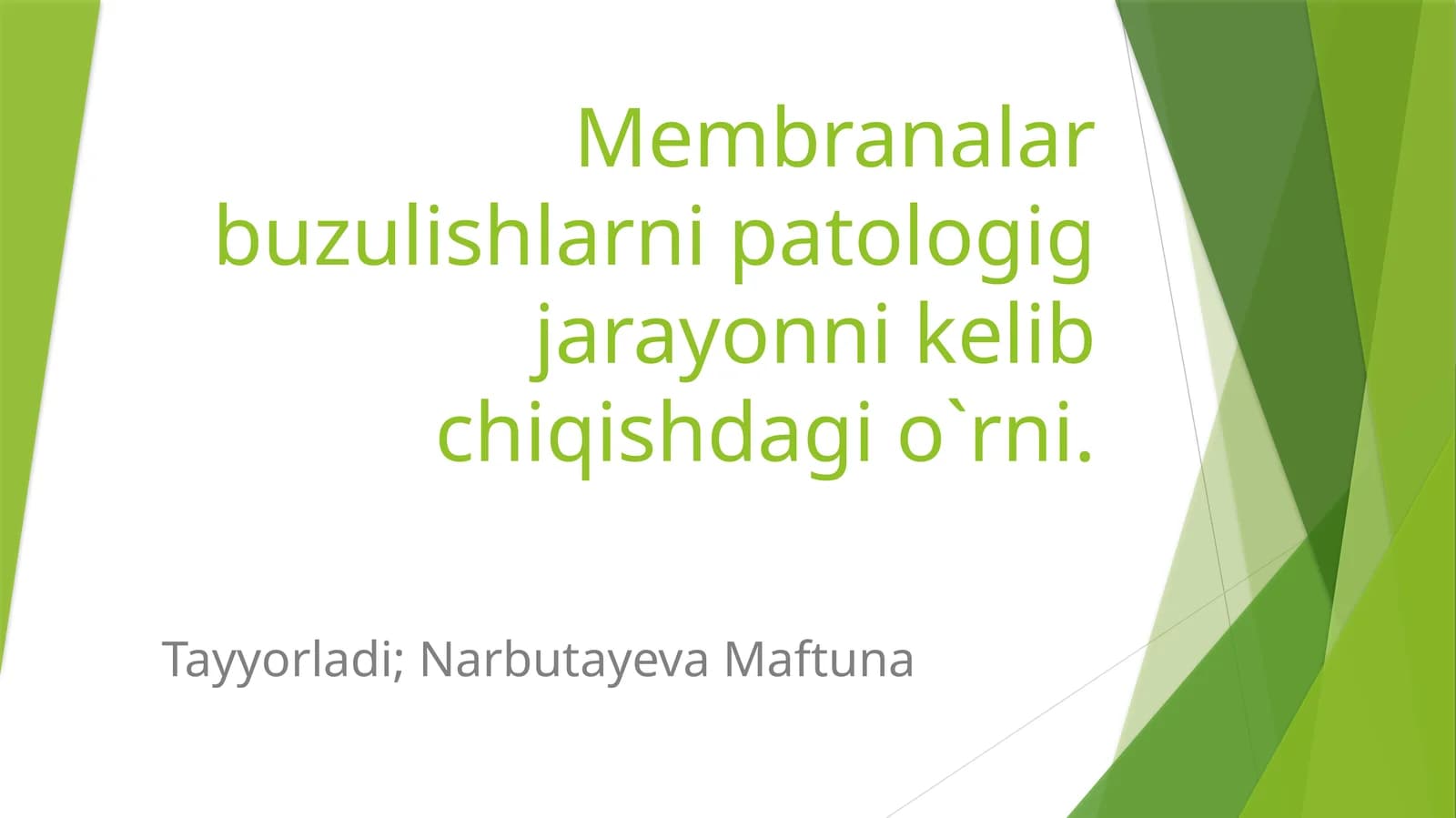 HUJAYRA MEMBRANASINING TUZILISHI VA UNING AHAMIYATI