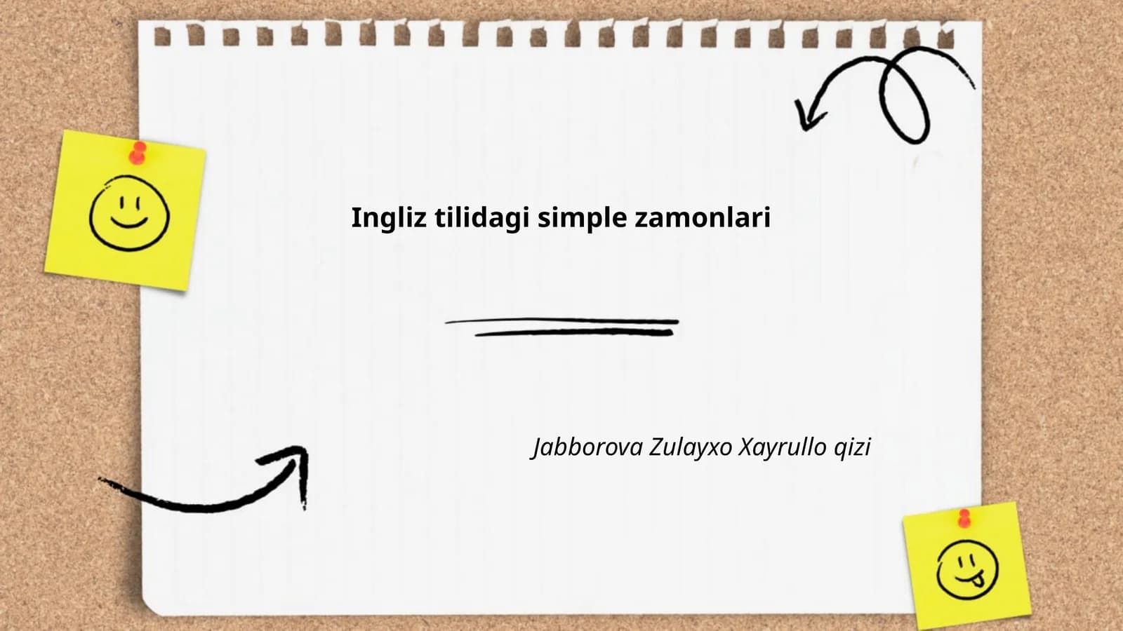 Ingliz tilidagi simple zamonlari