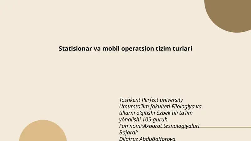 Axborot texnalogiyalari