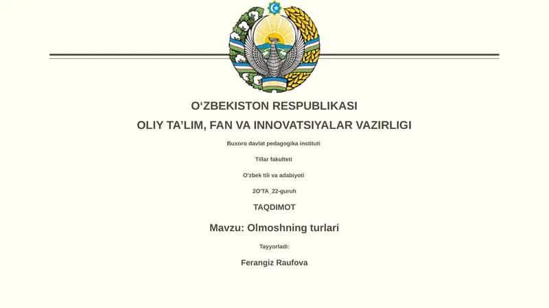 Olmoshning turlari