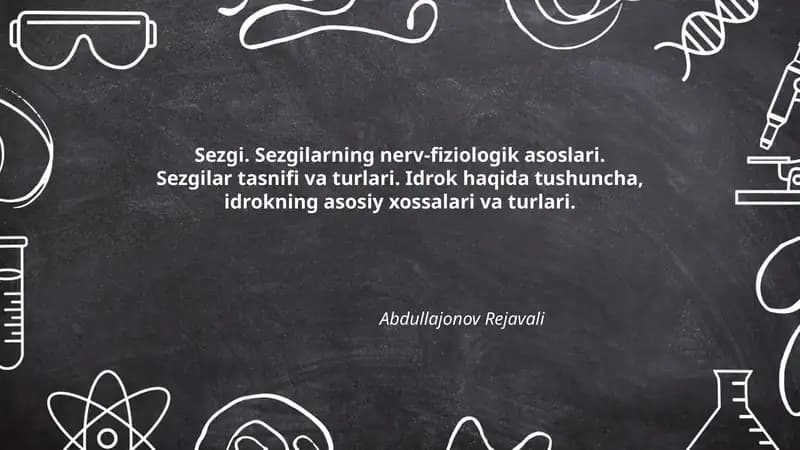 Sezgi va uning vazifalari