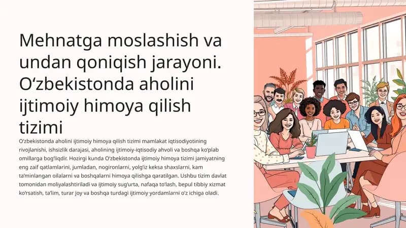 O‘zbekistonda aholini ijtimoiy himoya qilish tizimi