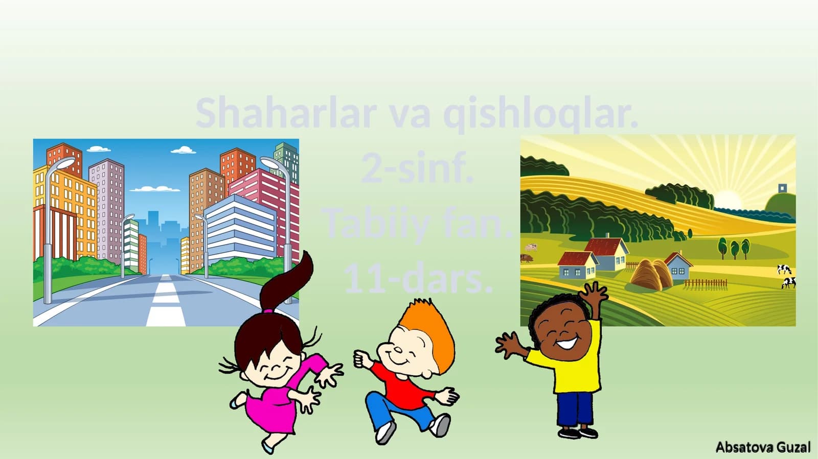 Shaharlar va qishloqlar