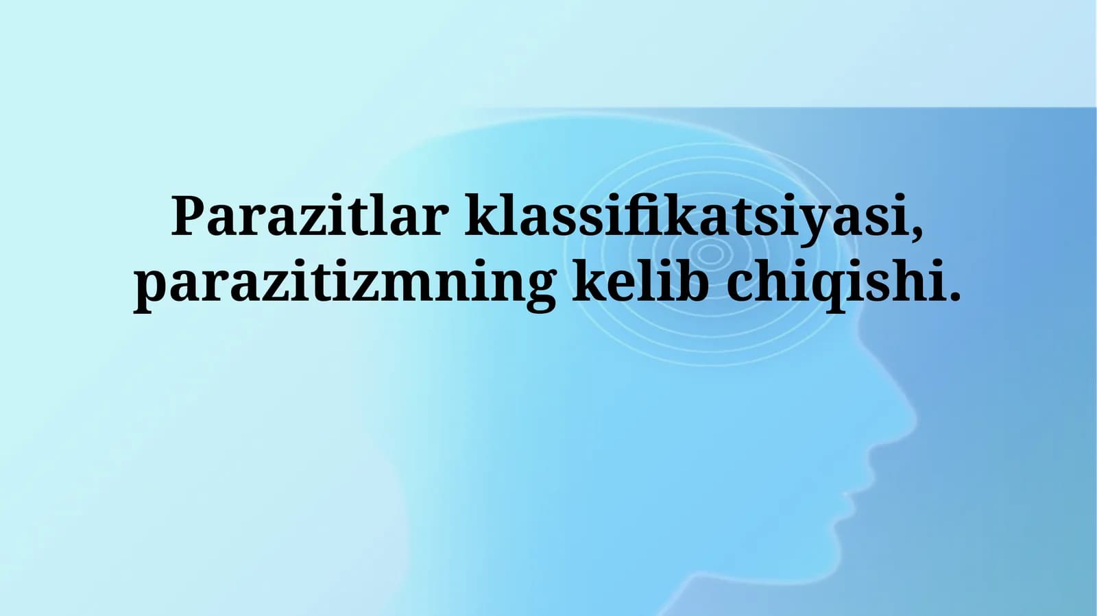 Parazitlar klassifikatsiyasi