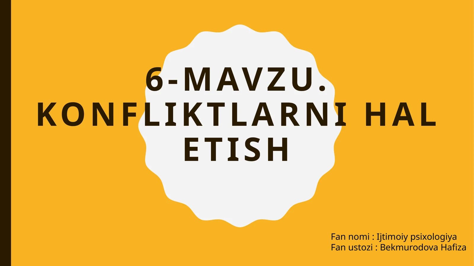 Konfliktlarnihal etish