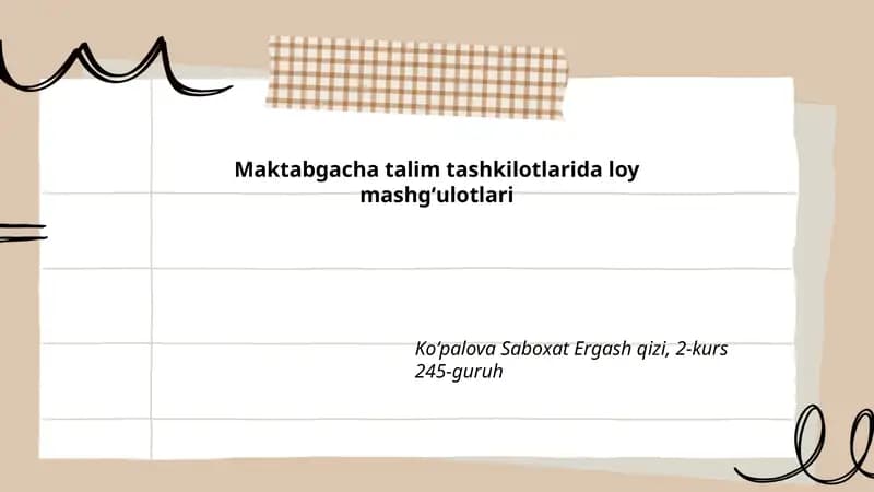 Loy mashgʻulotlari
