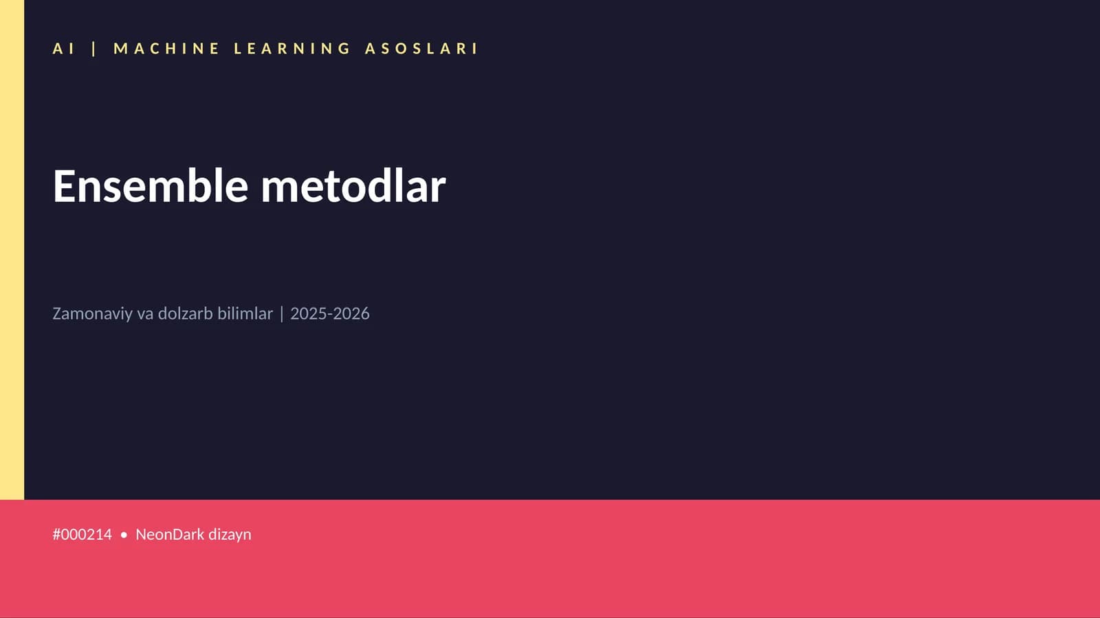 Ensemble metodlar