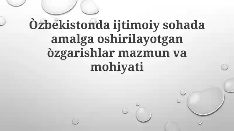 Ijtimoiy O'zgarishlar va Mo'ljalar