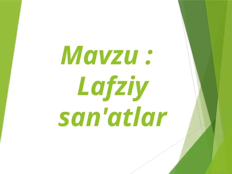 Lafziy    san'atlar