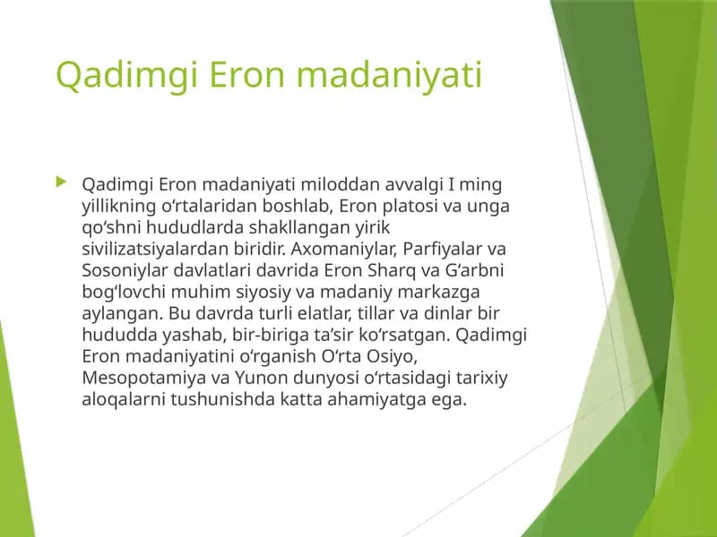 Qadimgi Eron madaniyati
