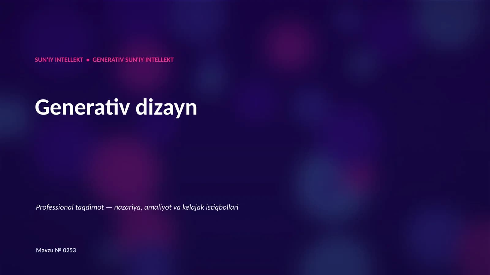 Generativ dizayn